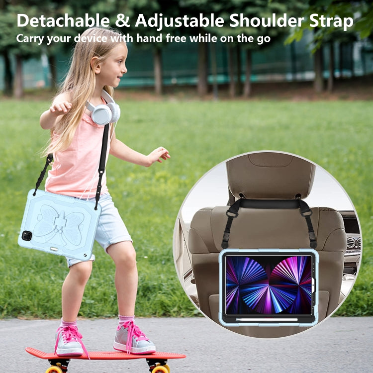 Pure Color PC + Silicone Anti-drop Tablet Tablet Case with Butterfly Holder & Pen Slot For iPad Pro 11 2018 & 2020 & 2021 & Air 2020 10.9
