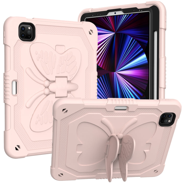 Pure Color PC + Silicone Anti-drop Tablet Tablet Case with Butterfly Holder & Pen Slot For iPad Pro 11 2018 & 2020 & 2021 & Air 2020 10.9