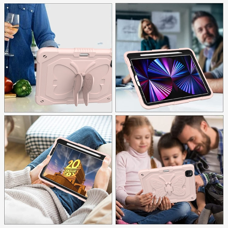 Pure Color PC + Silicone Anti-drop Tablet Tablet Case with Butterfly Holder & Pen Slot For iPad Pro 11 2018 & 2020 & 2021 & Air 2020 10.9