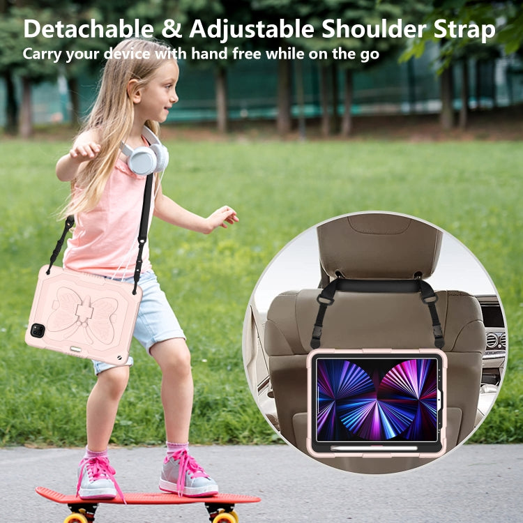 Pure Color PC + Silicone Anti-drop Tablet Tablet Case with Butterfly Holder & Pen Slot For iPad Pro 11 2018 & 2020 & 2021 & Air 2020 10.9