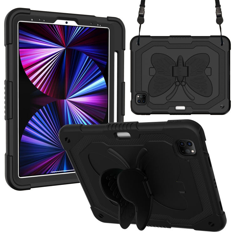 Pure Color PC + Silicone Anti-drop Tablet Tablet Case with Butterfly Holder & Pen Slot For iPad Pro 11 2018 & 2020 & 2021 & Air 2020 10.9