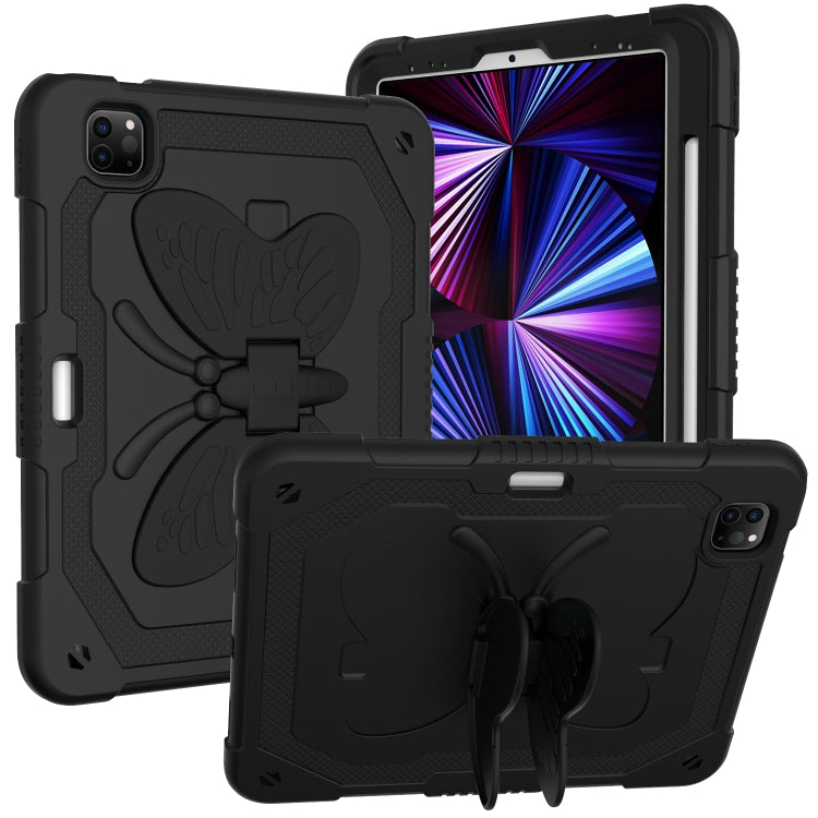 Pure Color PC + Silicone Anti-drop Tablet Tablet Case with Butterfly Holder & Pen Slot For iPad Pro 11 2018 & 2020 & 2021 & Air 2020 10.9
