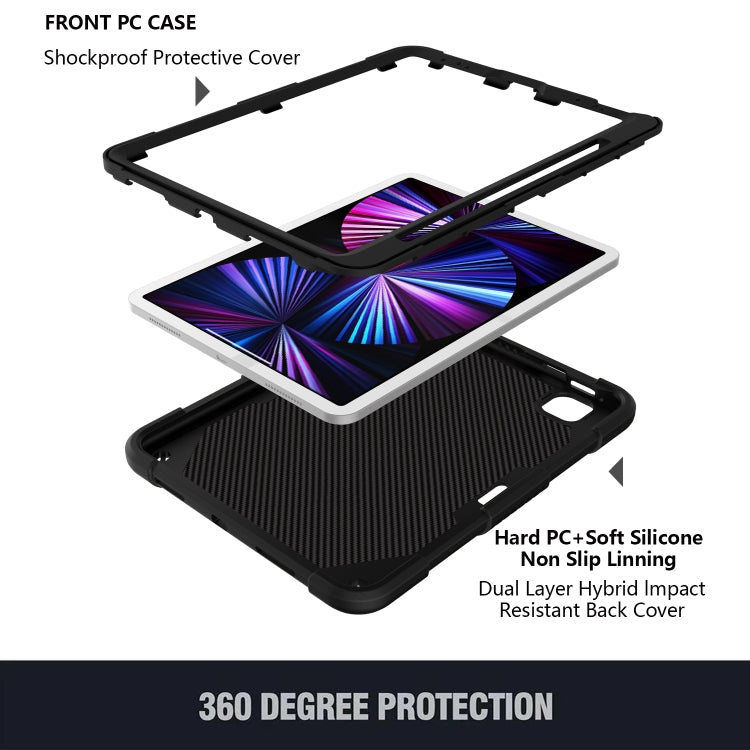 Pure Color PC + Silicone Anti-drop Tablet Tablet Case with Butterfly Holder & Pen Slot For iPad Pro 11 2018 & 2020 & 2021 & Air 2020 10.9
