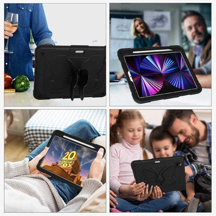 Pure Color PC + Silicone Anti-drop Tablet Tablet Case with Butterfly Holder & Pen Slot For iPad Pro 11 2018 & 2020 & 2021 & Air 2020 10.9