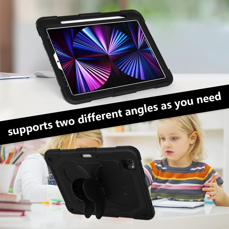 Pure Color PC + Silicone Anti-drop Tablet Tablet Case with Butterfly Holder & Pen Slot For iPad Pro 11 2018 & 2020 & 2021 & Air 2020 10.9