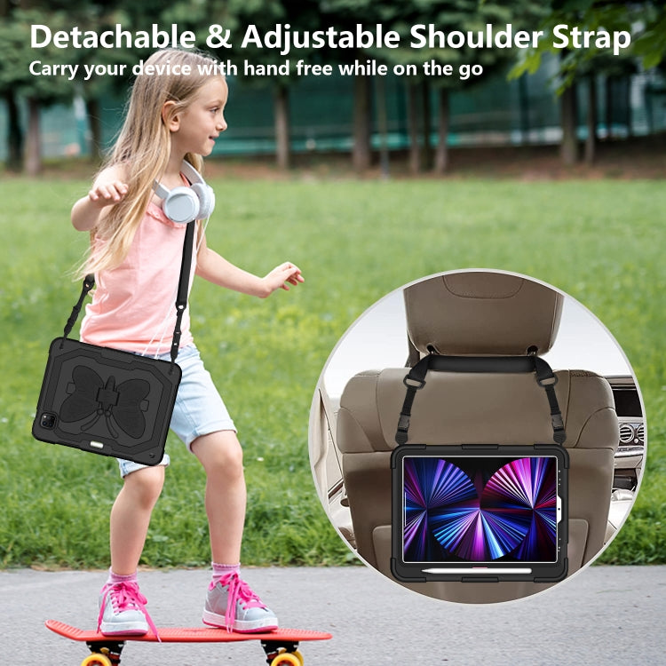Pure Color PC + Silicone Anti-drop Tablet Tablet Case with Butterfly Holder & Pen Slot For iPad Pro 11 2018 & 2020 & 2021 & Air 2020 10.9