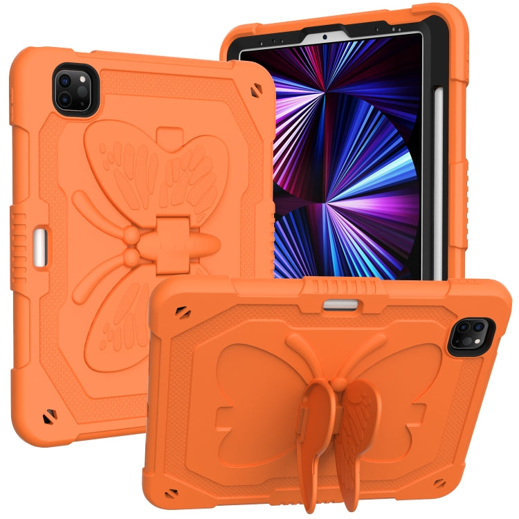 Pure Color PC + Silicone Anti-drop Tablet Tablet Case with Butterfly Holder & Pen Slot For iPad Pro 11 2018 & 2020 & 2021 & Air 2020 10.9