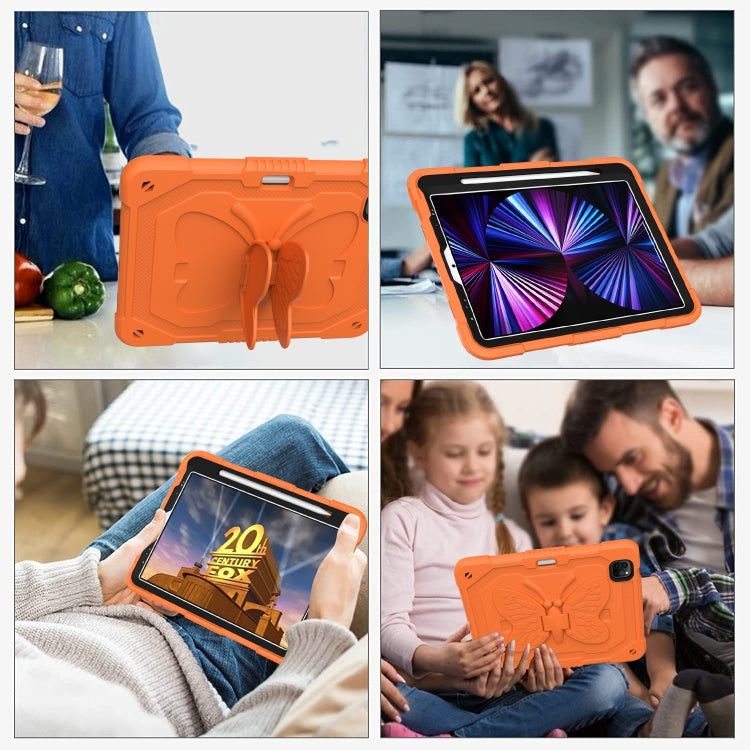 Pure Color PC + Silicone Anti-drop Tablet Tablet Case with Butterfly Holder & Pen Slot For iPad Pro 11 2018 & 2020 & 2021 & Air 2020 10.9