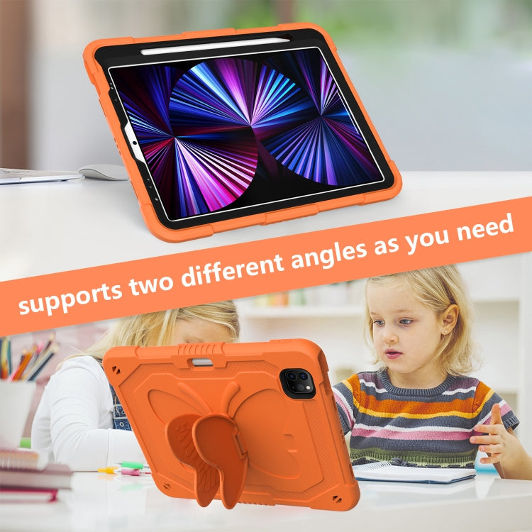 Pure Color PC + Silicone Anti-drop Tablet Tablet Case with Butterfly Holder & Pen Slot For iPad Pro 11 2018 & 2020 & 2021 & Air 2020 10.9