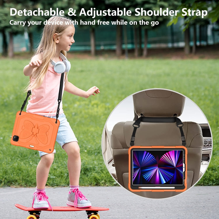 Pure Color PC + Silicone Anti-drop Tablet Tablet Case with Butterfly Holder & Pen Slot For iPad Pro 11 2018 & 2020 & 2021 & Air 2020 10.9
