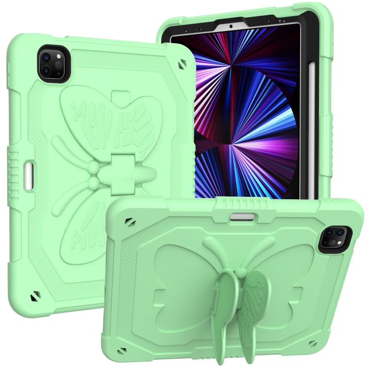 Pure Color PC + Silicone Anti-drop Tablet Tablet Case with Butterfly Holder & Pen Slot For iPad Pro 11 2018 & 2020 & 2021 & Air 2020 10.9