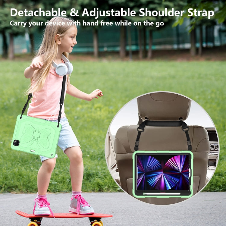 Pure Color PC + Silicone Anti-drop Tablet Tablet Case with Butterfly Holder & Pen Slot For iPad Pro 11 2018 & 2020 & 2021 & Air 2020 10.9