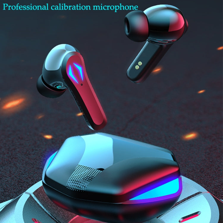 TWS-Y03 Bluetooth 5.2 Zero Delay Game Earphones with LED Digital Display Charging Box(Black)