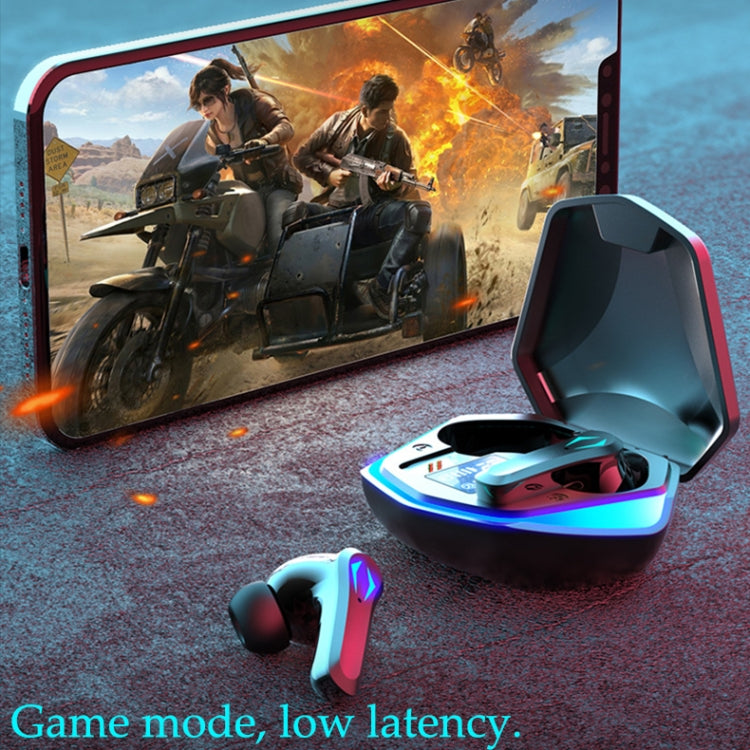 TWS-Y03 Bluetooth 5.2 Zero Delay Game Earphones with LED Digital Display Charging Box(Black)