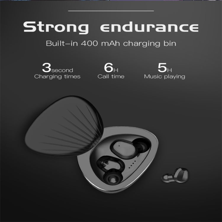 H3 TWS Wireless Bluetooth V5.0+EDR Stereo Music Bluetooth Headset with Charging Box