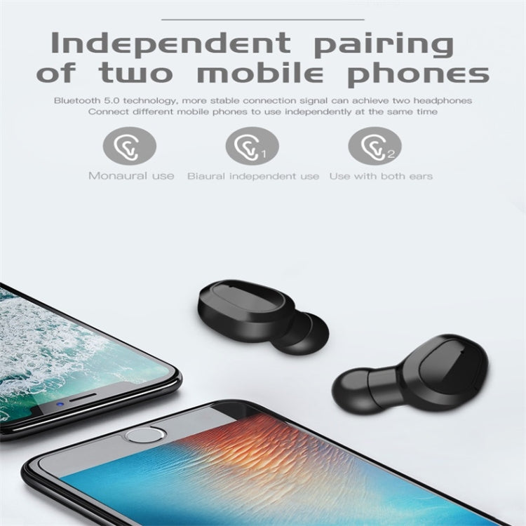 H3 TWS Wireless Bluetooth V5.0+EDR Stereo Music Bluetooth Headset with Charging Box