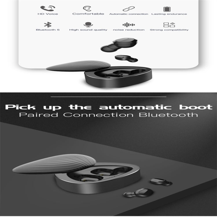 H3 TWS Wireless Bluetooth V5.0+EDR Stereo Music Bluetooth Headset with Charging Box