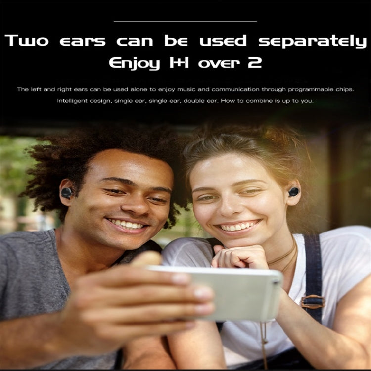 H3 TWS Wireless Bluetooth V5.0+EDR Stereo Music Bluetooth Headset with Charging Box