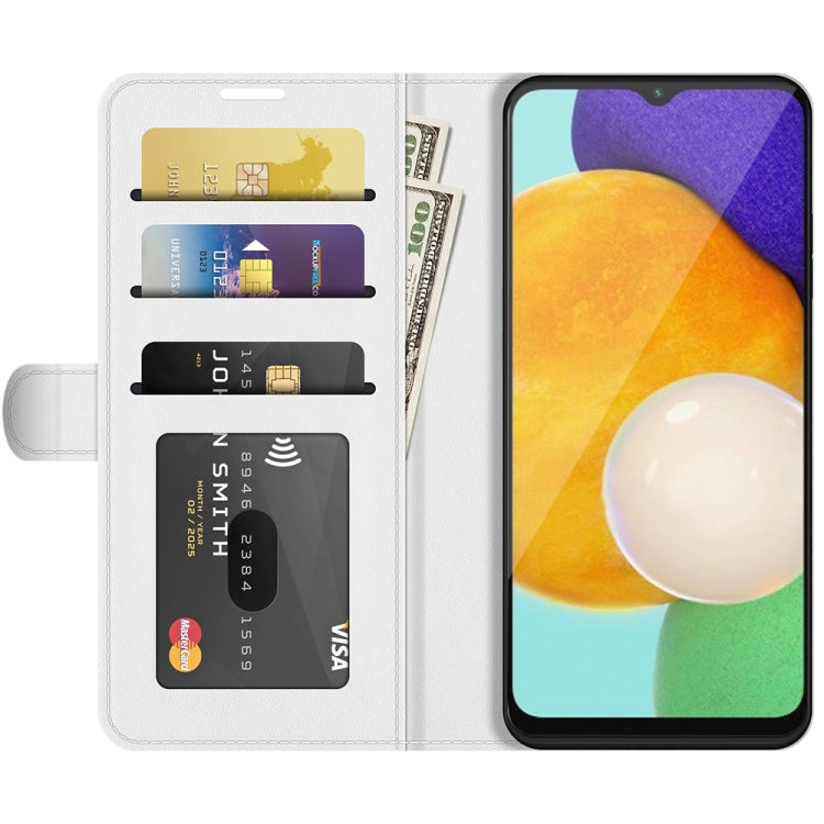 For Samsung Galaxy A13 5G R64 Texture Single Horizontal Flip Protective Case with Holder & Card Slots & Wallet& Photo Frame