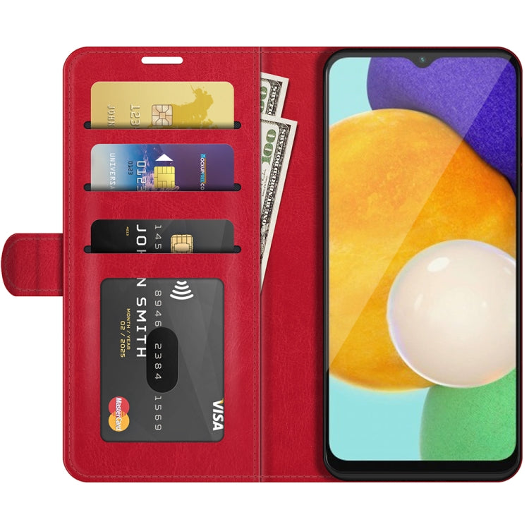For Samsung Galaxy A13 5G R64 Texture Single Horizontal Flip Protective Case with Holder & Card Slots & Wallet& Photo Frame