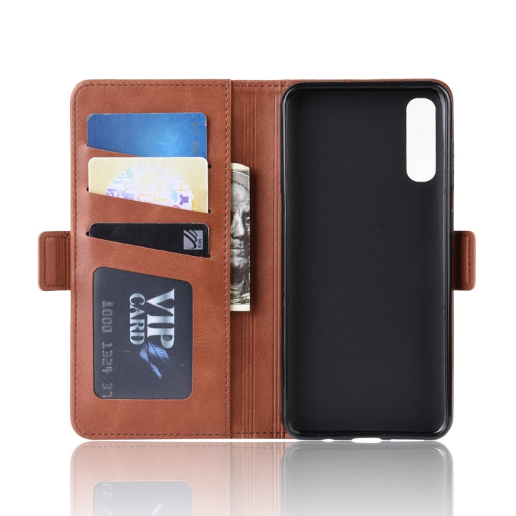 Dual-side Magnetic Buckle Horizontal Flip Leather Case for Galaxy A50, with Holder & Card Slots & Wallet & Photo Frame