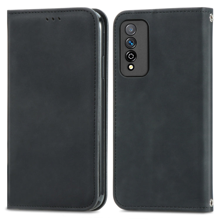 For Honor Play 5T Pro Retro Skin Feel Business Magnetic Horizontal Flip Leather Case With Holder & Card Slots & Wallet & Photo Frame