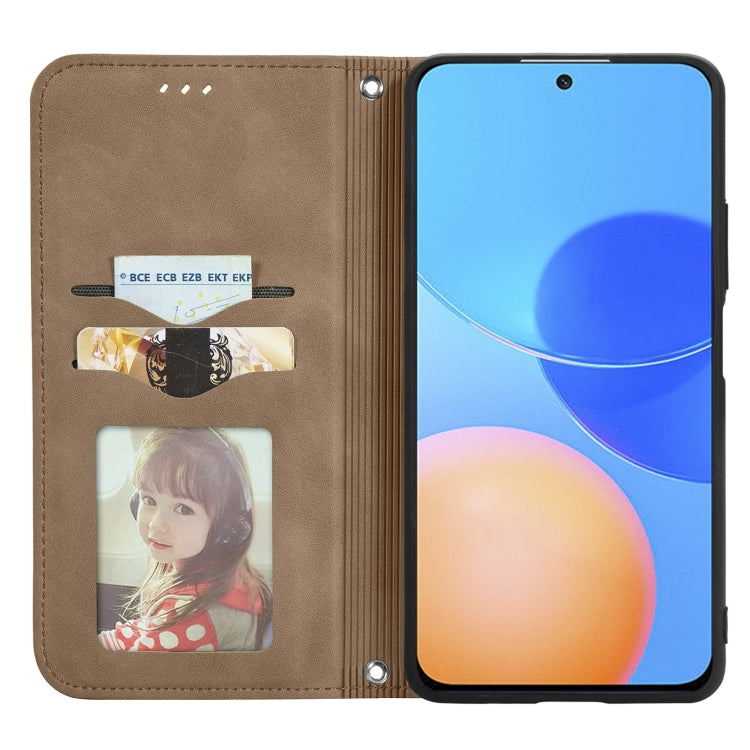 For Honor Play 5T Pro Retro Skin Feel Business Magnetic Horizontal Flip Leather Case With Holder & Card Slots & Wallet & Photo Frame