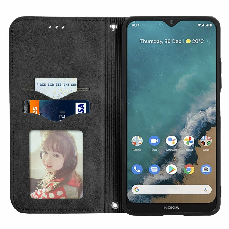 For Nokia G50 Retro Skin Feel Business Magnetic Horizontal Flip Leather Case With Holder & Card Slots & Wallet & Photo Frame