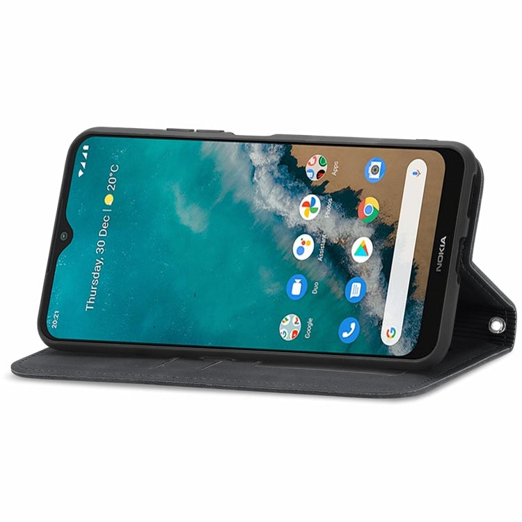 For Nokia G50 Retro Skin Feel Business Magnetic Horizontal Flip Leather Case With Holder & Card Slots & Wallet & Photo Frame