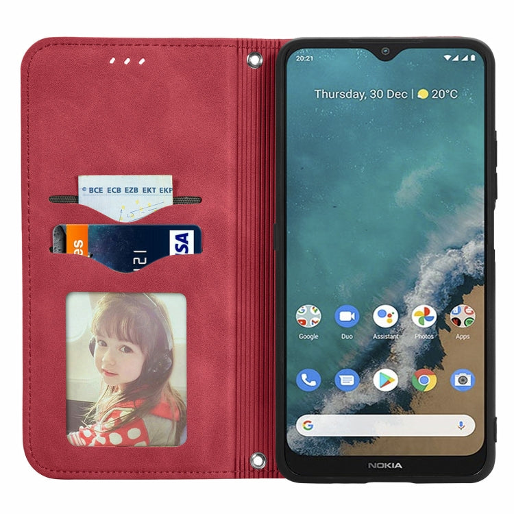 For Nokia G50 Retro Skin Feel Business Magnetic Horizontal Flip Leather Case With Holder & Card Slots & Wallet & Photo Frame