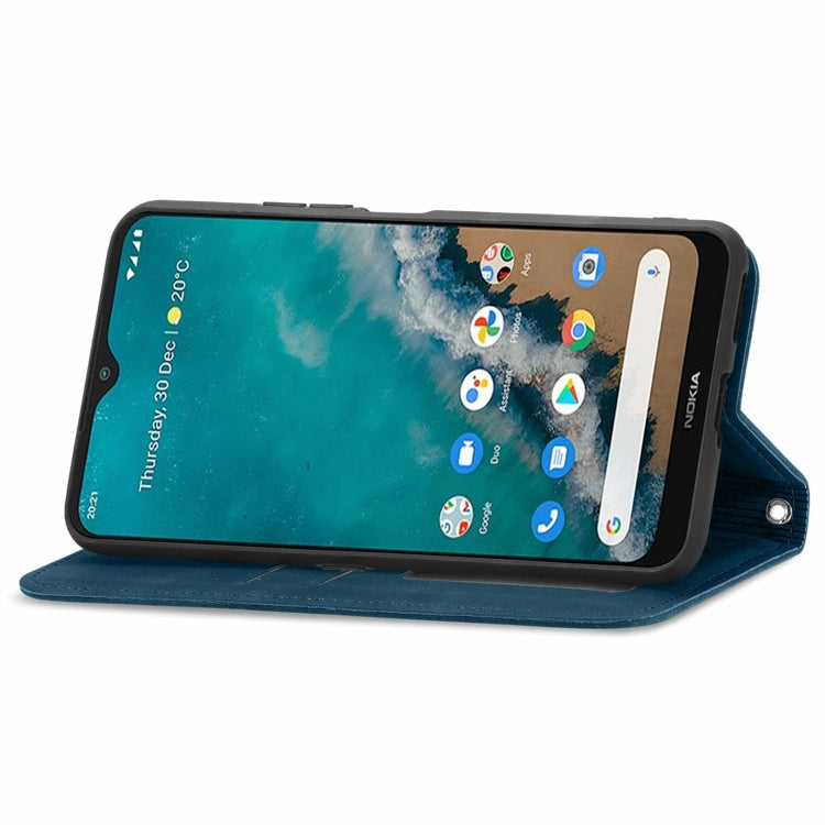 For Nokia G50 Retro Skin Feel Business Magnetic Horizontal Flip Leather Case With Holder & Card Slots & Wallet & Photo Frame