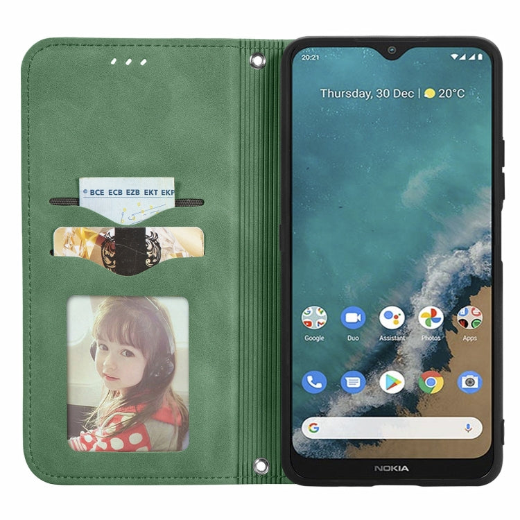 For Nokia G50 Retro Skin Feel Business Magnetic Horizontal Flip Leather Case With Holder & Card Slots & Wallet & Photo Frame