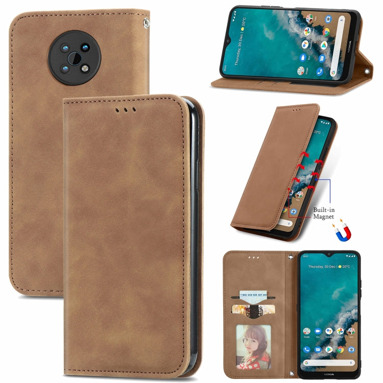 For Nokia G50 Retro Skin Feel Business Magnetic Horizontal Flip Leather Case With Holder & Card Slots & Wallet & Photo Frame