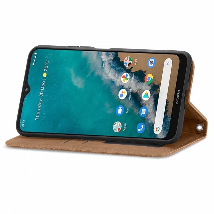 For Nokia G50 Retro Skin Feel Business Magnetic Horizontal Flip Leather Case With Holder & Card Slots & Wallet & Photo Frame