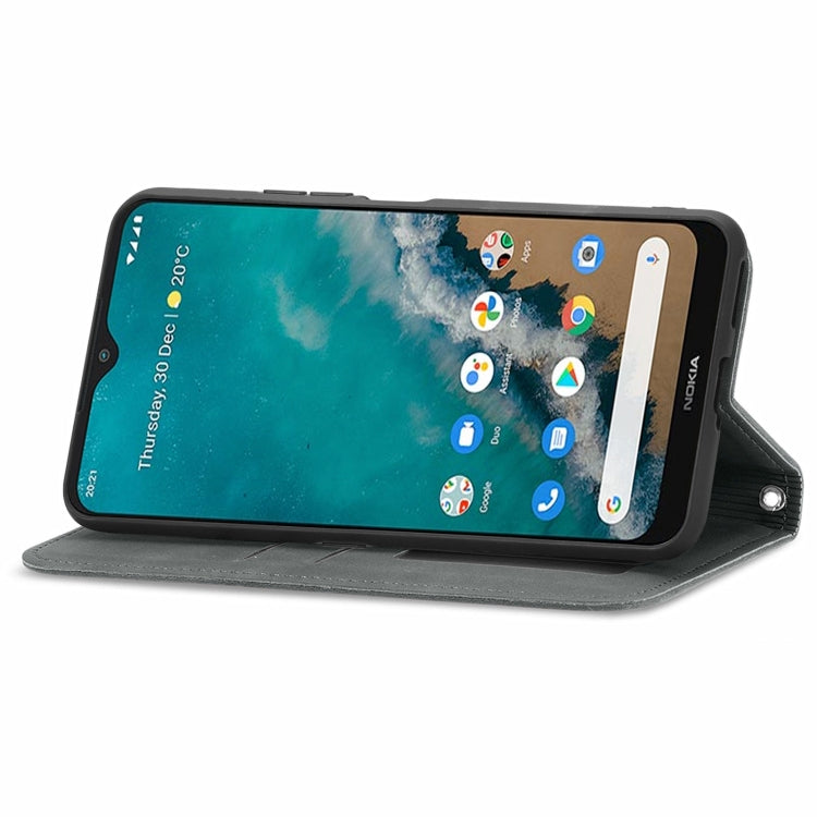 For Nokia G50 Retro Skin Feel Business Magnetic Horizontal Flip Leather Case With Holder & Card Slots & Wallet & Photo Frame