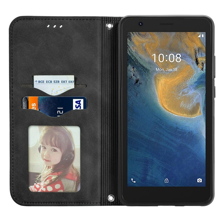For ZTE Blade A31 Lite Retro Skin Feel Business Magnetic Horizontal Flip Leather Case With Holder & Card Slots & Wallet & Photo Frame