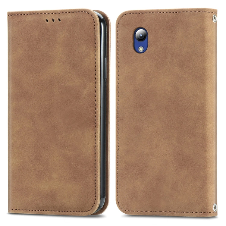 For ZTE Blade A31 Lite Retro Skin Feel Business Magnetic Horizontal Flip Leather Case With Holder & Card Slots & Wallet & Photo Frame