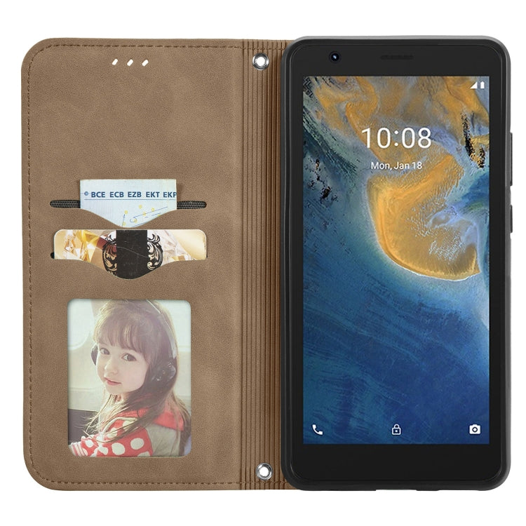 For ZTE Blade A31 Lite Retro Skin Feel Business Magnetic Horizontal Flip Leather Case With Holder & Card Slots & Wallet & Photo Frame
