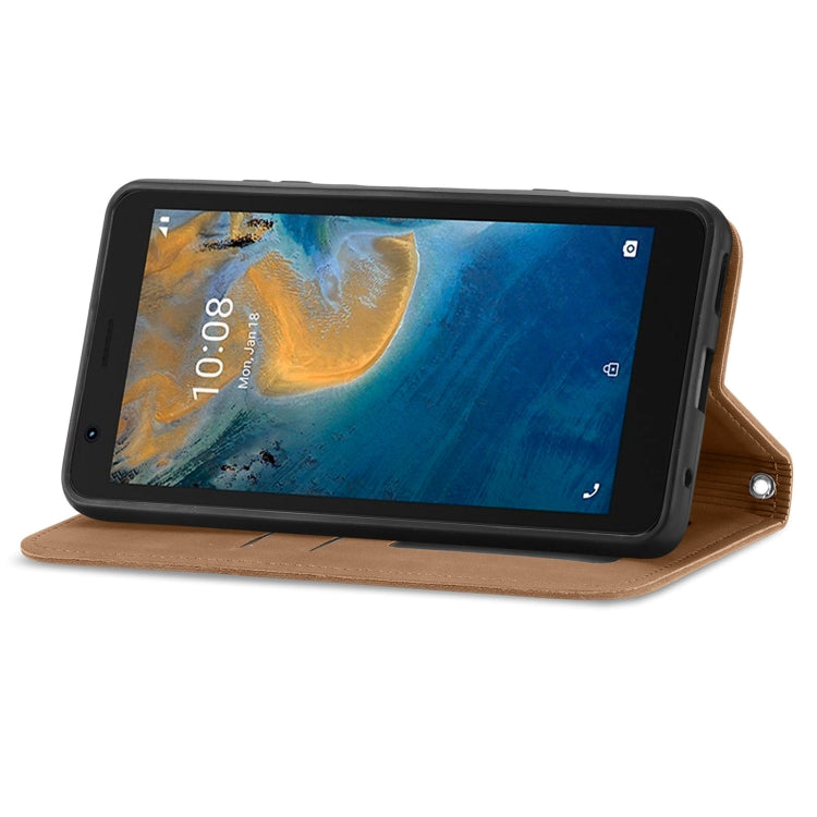 For ZTE Blade A31 Lite Retro Skin Feel Business Magnetic Horizontal Flip Leather Case With Holder & Card Slots & Wallet & Photo Frame