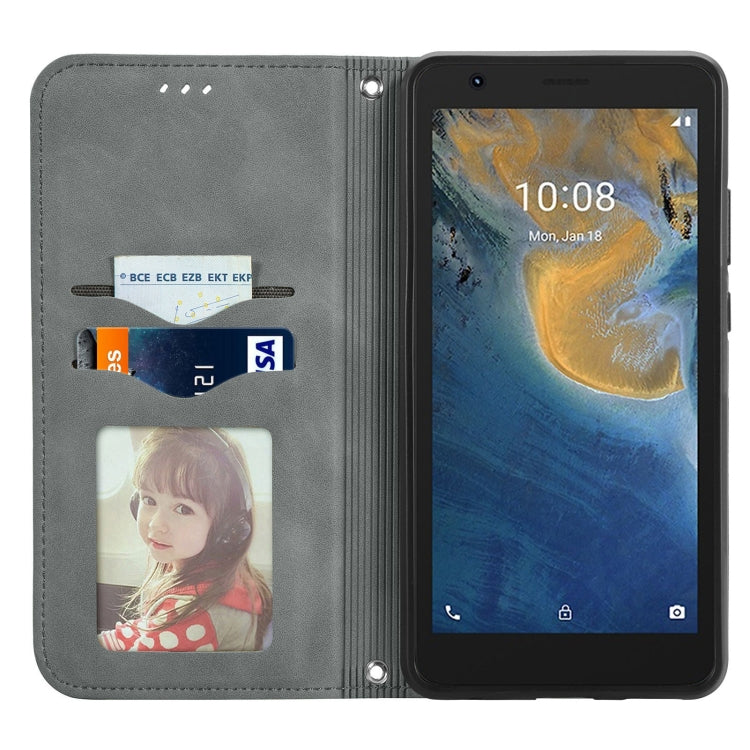For ZTE Blade A31 Lite Retro Skin Feel Business Magnetic Horizontal Flip Leather Case With Holder & Card Slots & Wallet & Photo Frame