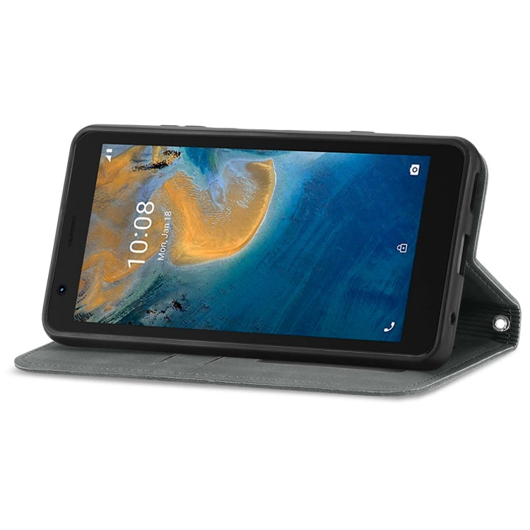 For ZTE Blade A31 Lite Retro Skin Feel Business Magnetic Horizontal Flip Leather Case With Holder & Card Slots & Wallet & Photo Frame
