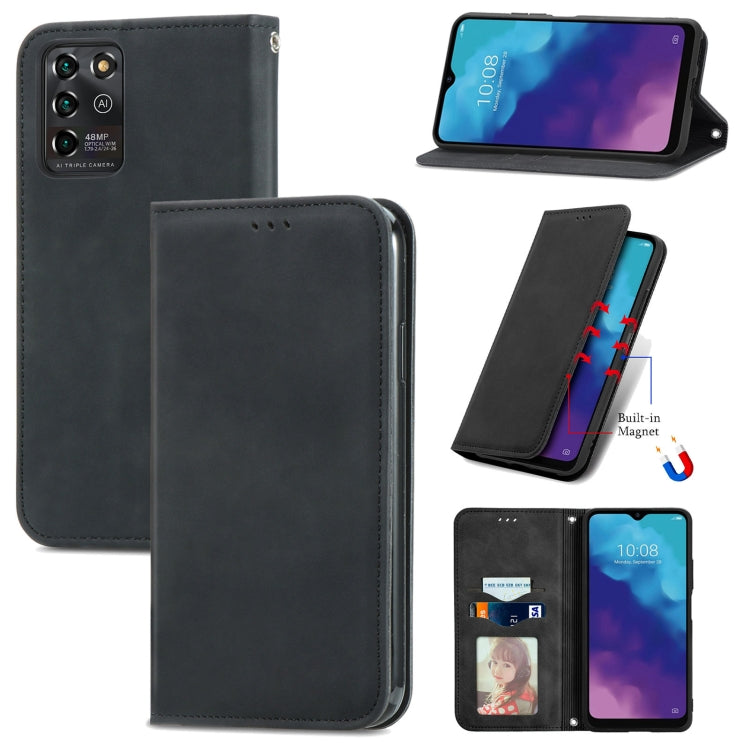 For ZTE V30 VITA Retro Skin Feel Business Magnetic Horizontal Flip Leather Case With Holder & Card Slots & Wallet & Photo Frame