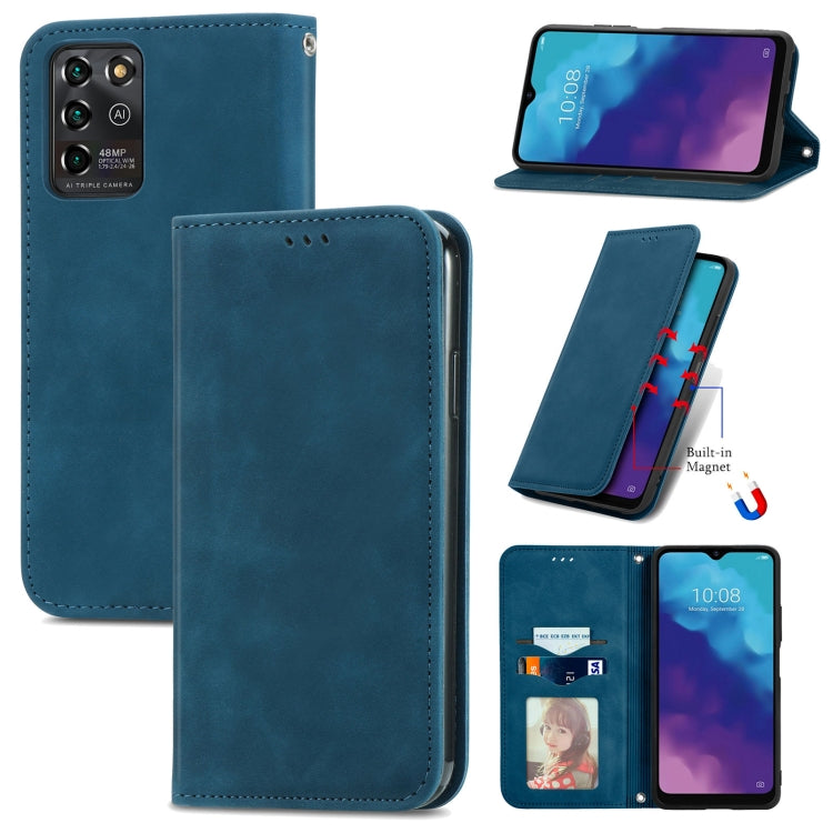 For ZTE V30 VITA Retro Skin Feel Business Magnetic Horizontal Flip Leather Case With Holder & Card Slots & Wallet & Photo Frame