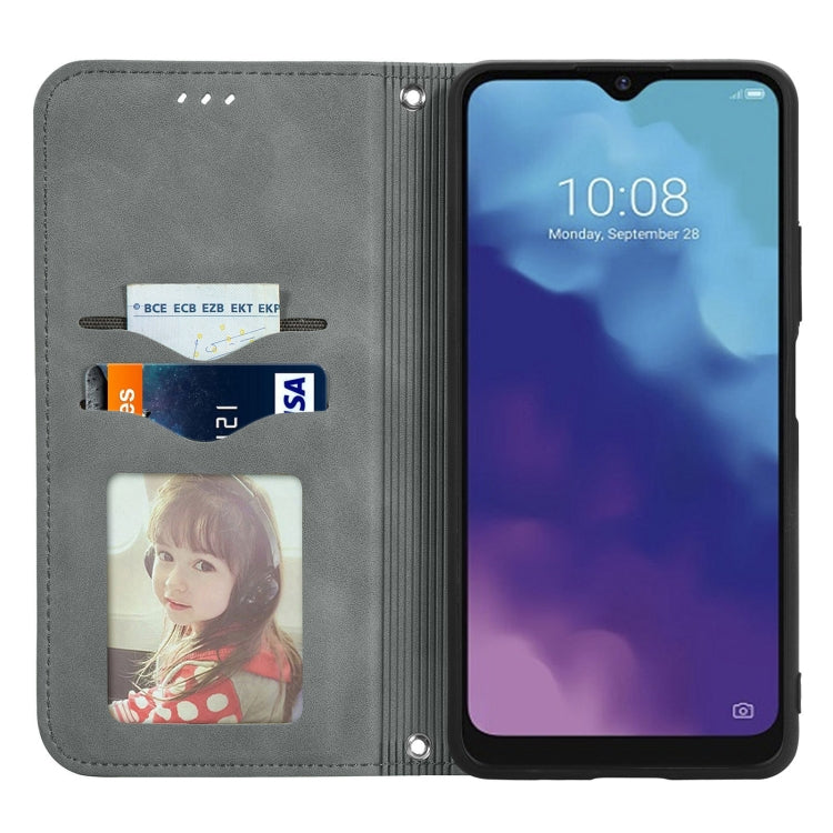 For ZTE V30 VITA Retro Skin Feel Business Magnetic Horizontal Flip Leather Case With Holder & Card Slots & Wallet & Photo Frame