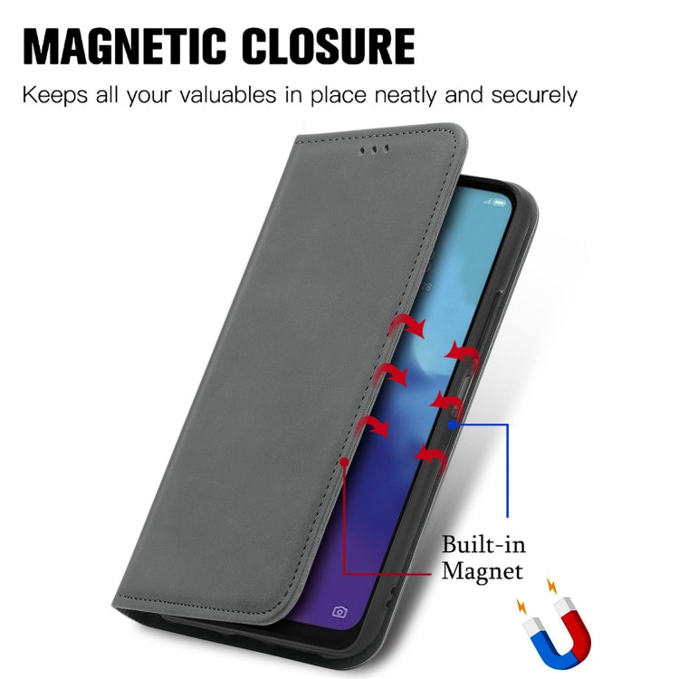 For ZTE V30 VITA Retro Skin Feel Business Magnetic Horizontal Flip Leather Case With Holder & Card Slots & Wallet & Photo Frame
