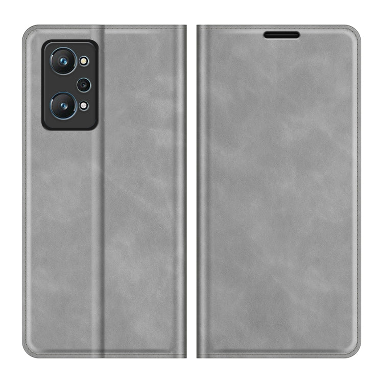 For OPPO Realme GT Neo2 Retro-skin Business Magnetic Suction Leather Case with Holder & Card Slots & Wallet