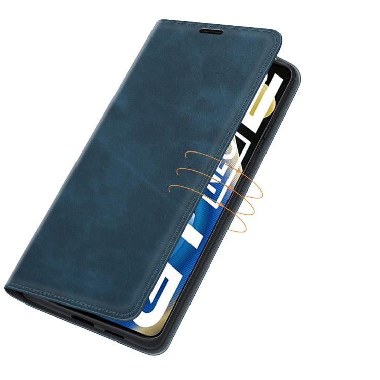 For OPPO Realme GT Neo2 Retro-skin Business Magnetic Suction Leather Case with Holder & Card Slots & Wallet