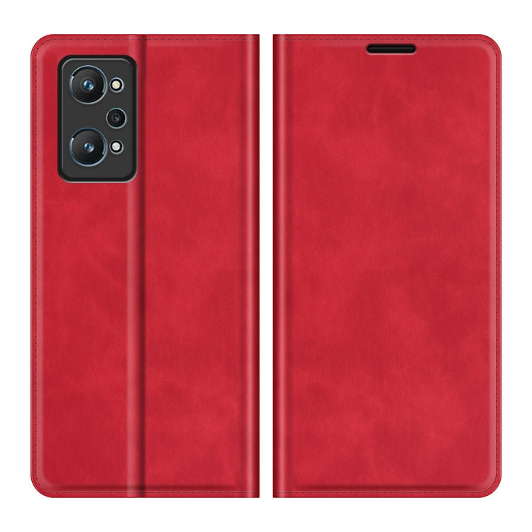 For OPPO Realme GT Neo2 Retro-skin Business Magnetic Suction Leather Case with Holder & Card Slots & Wallet