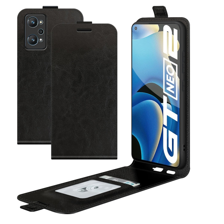 For OPPO Realme GT Neo2 R64 Texture Single Vertical Flip Leather Protective Case with Card Slots & Photo Frame