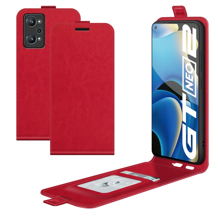 For OPPO Realme GT Neo2 R64 Texture Single Vertical Flip Leather Protective Case with Card Slots & Photo Frame